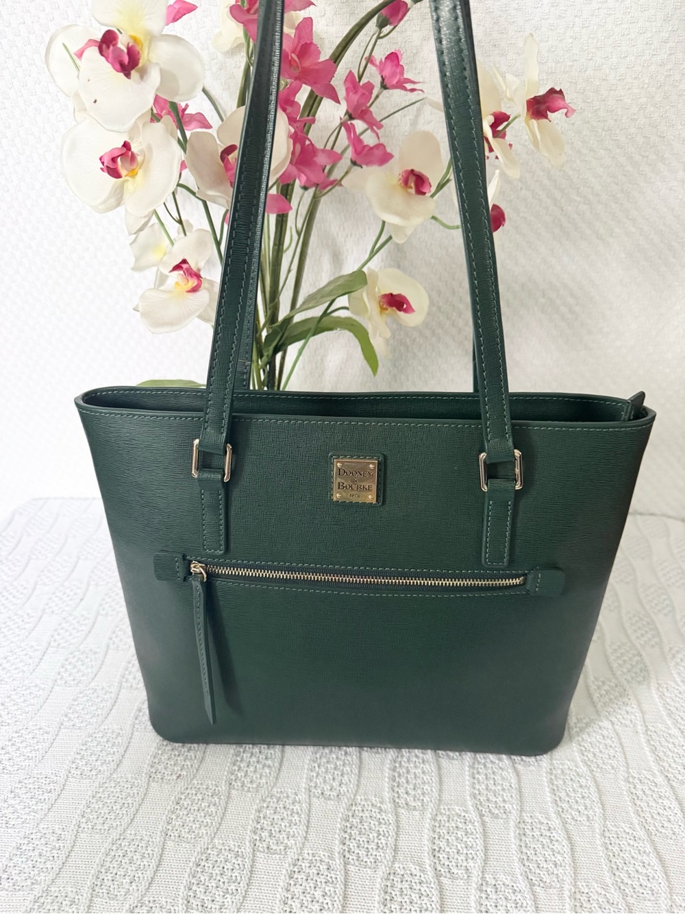 Dooney & Bourke NWOT hunter green leather tote